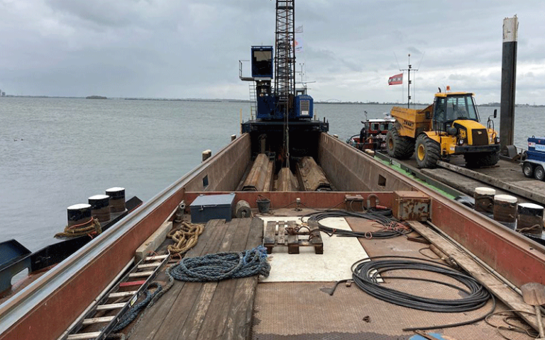 steel sheet piles on Pampus Netherlands